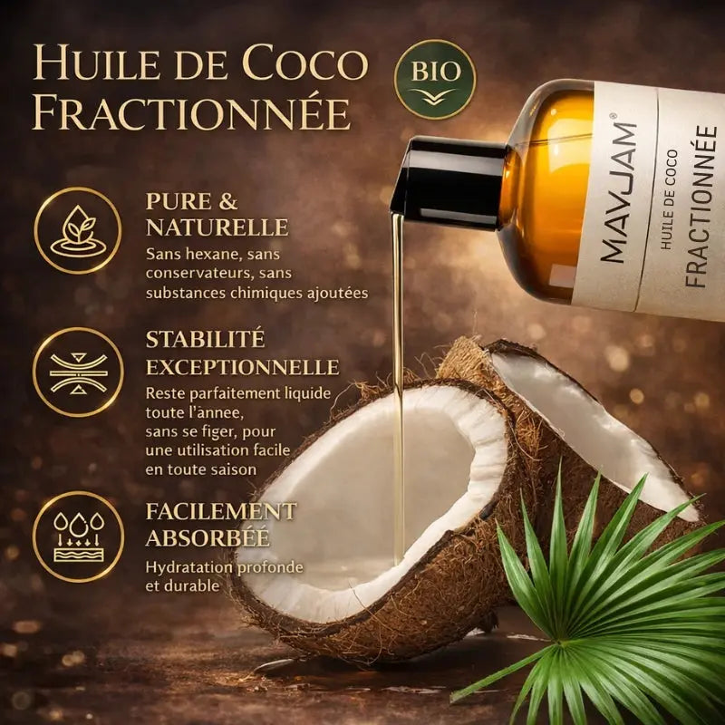 Élixir de Coco Pur™ TRYOVIA, huile de coco vierge certifiée bio pressée à froid