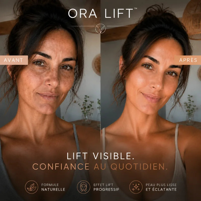 Résultats appareil anti-âge ORA LIFT PRO avant après 3 semaines